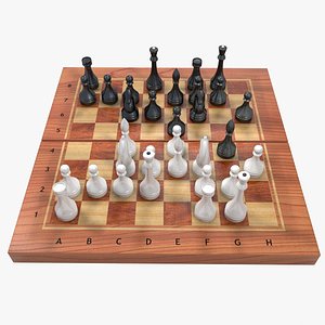 3d model chess set board