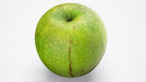 3D Apple Green Granny Smith - Photorealistic Scan model