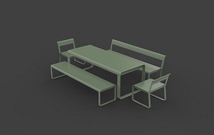Bellevie Bench 3D model model
