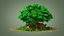 3D cartoon tree house plants model
