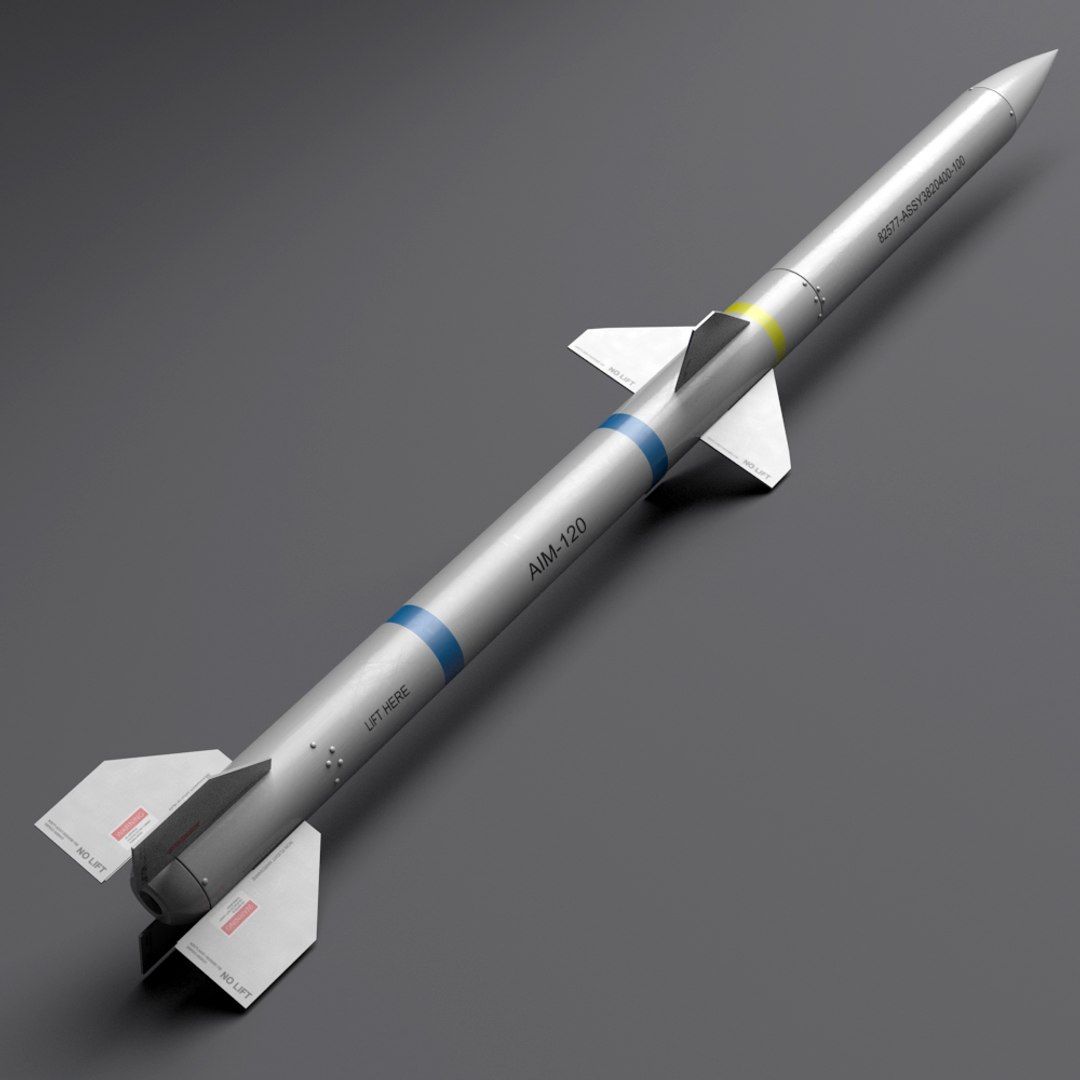 Aim 120 Missile 3d C4d