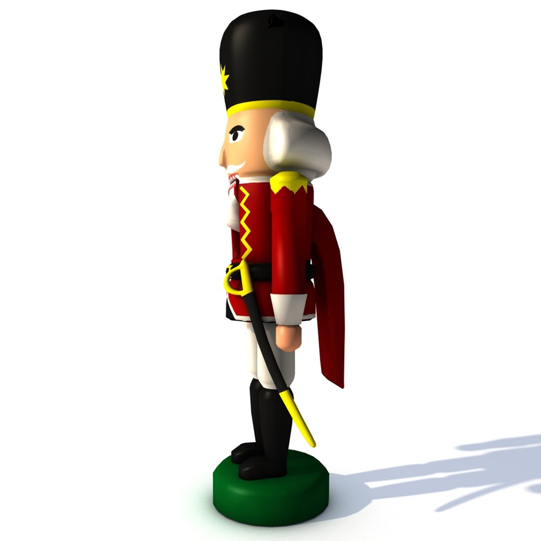 3d model nutcracker red