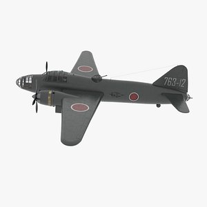3D Mitsubishi G4M Airplane model