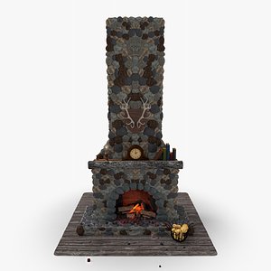 fireplace architecture 3D model