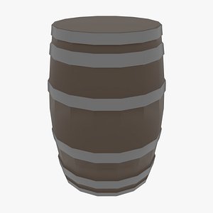 Basic Low Poly Barrel 3D model