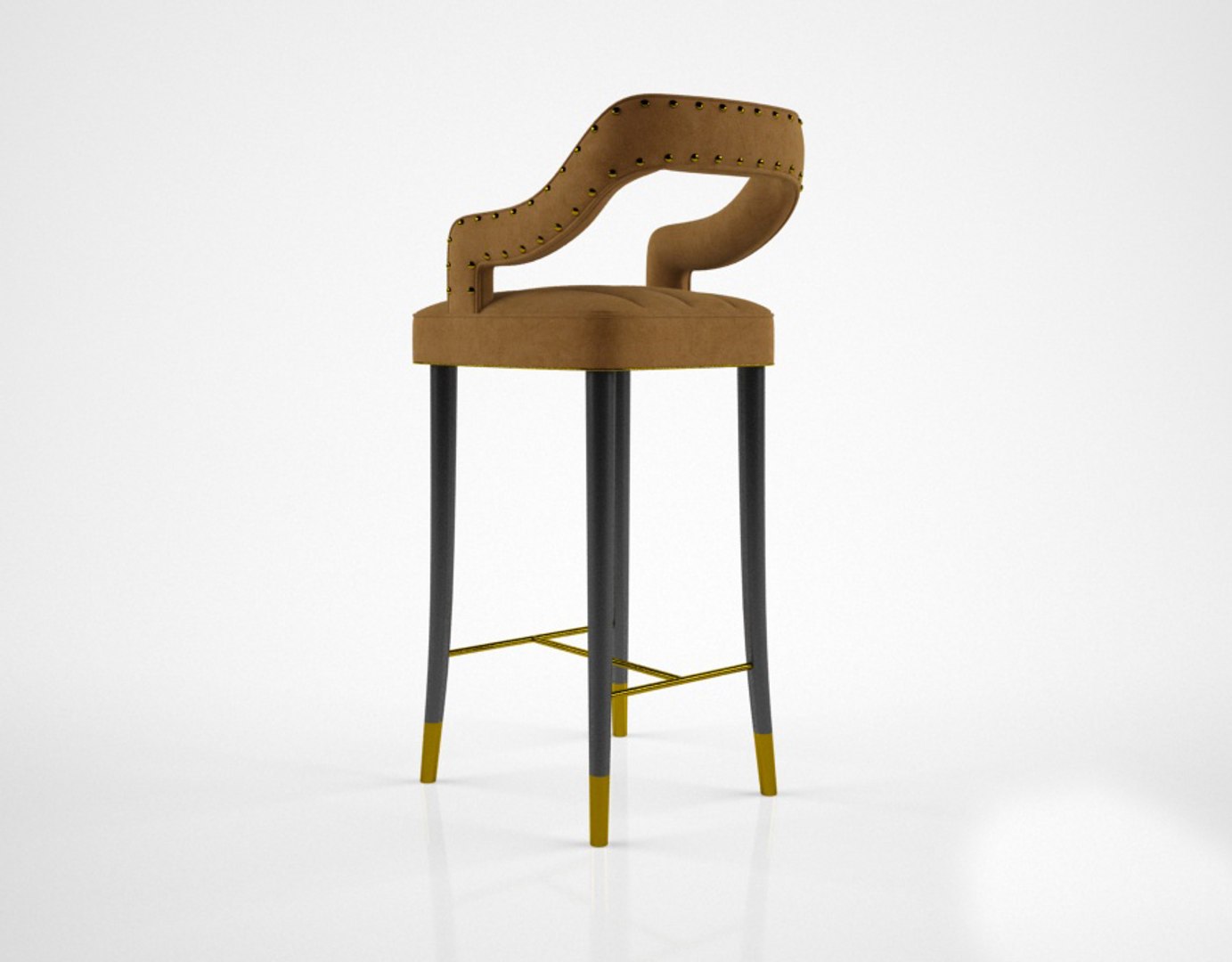 3d ottiu kelly bar chair model