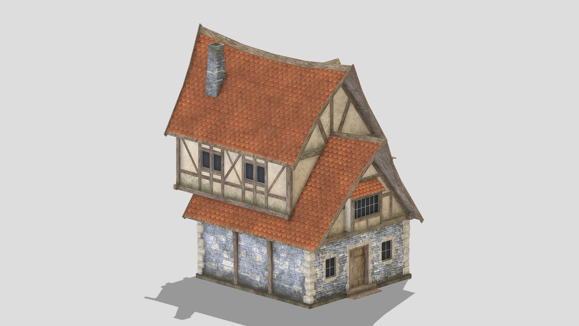 Medieval Building 07 Low Poly PBR Realistic Model - TurboSquid 1998999