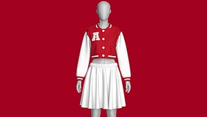 Girls Bomber Jacket With Skirt