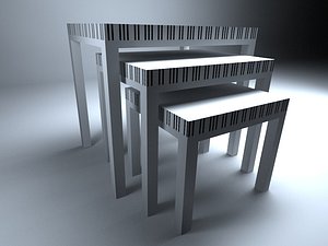 low poly coffee table piano