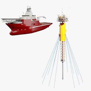 SPAR Rig and Supply Vessel