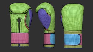 boxing gloves Low-poly 3D model