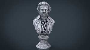 3D mozart bust model