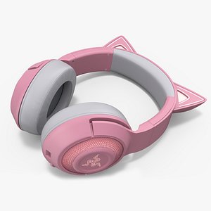 Headphones Razer Kraken BT Kitty Edition Quartz Turned On