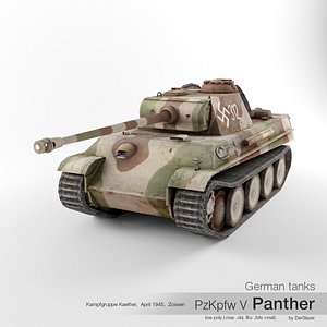 sd v panther german tank 3d model