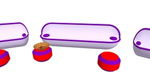 3D cartoon simple sofa model