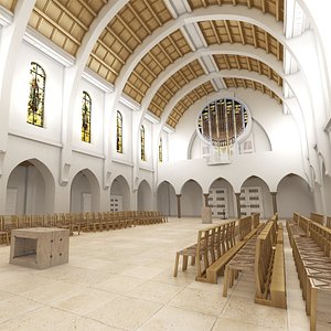 3D Church Interior model