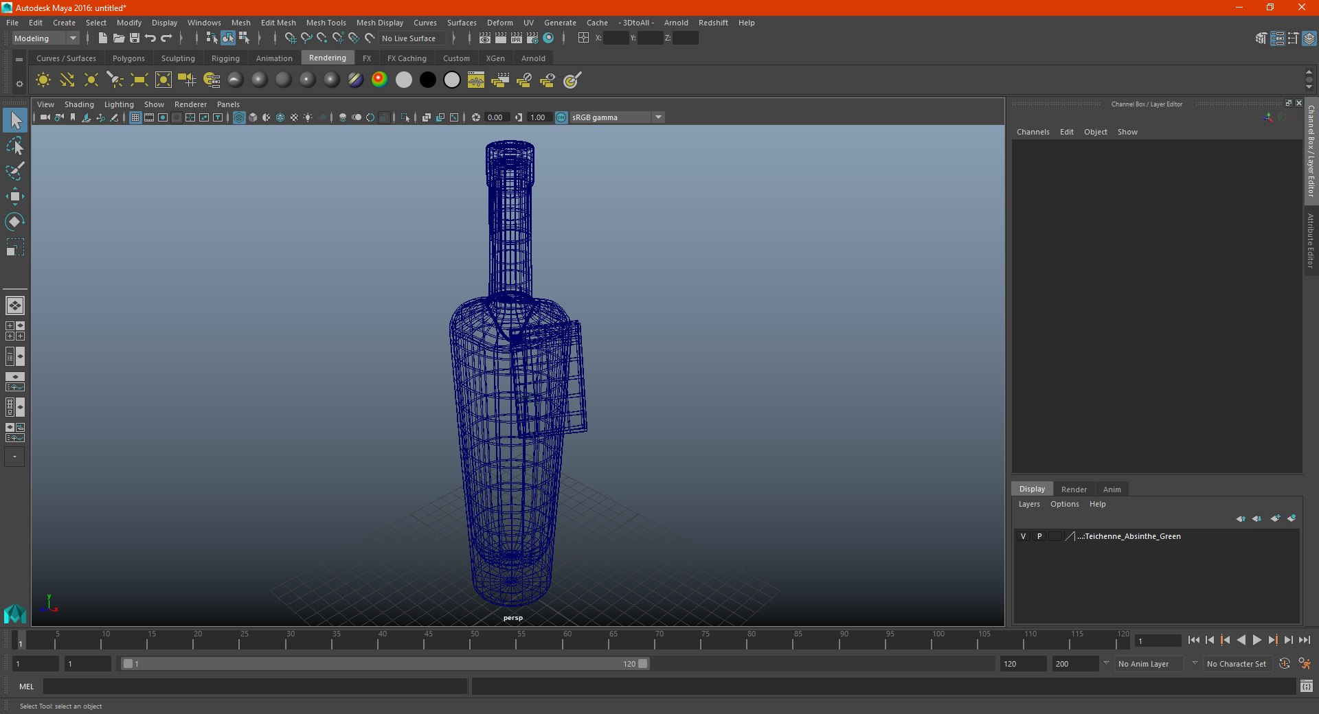 Teichenne Absinthe Green 3D model preview