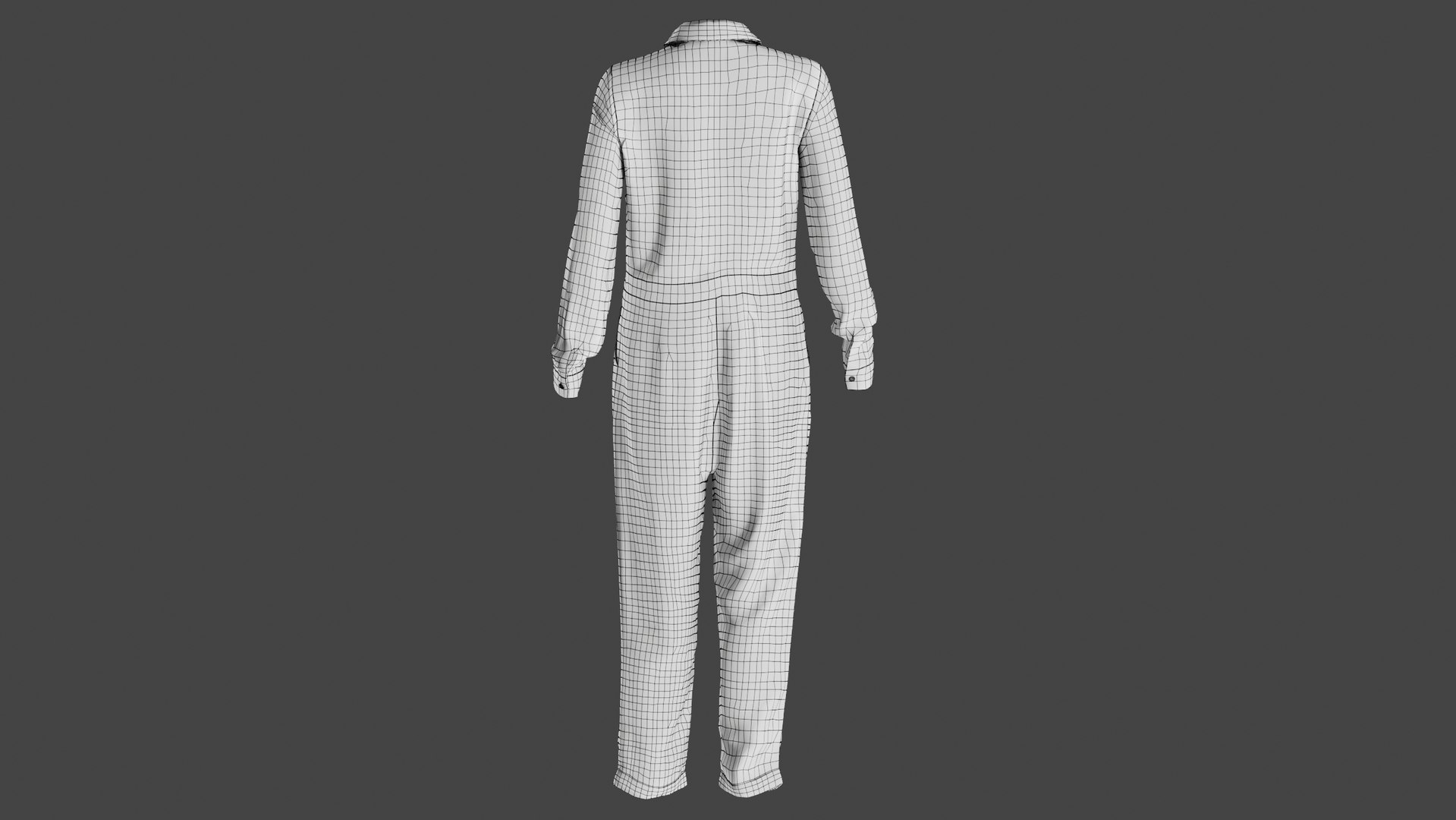 Mesh women s overalls 3D - TurboSquid 1613080