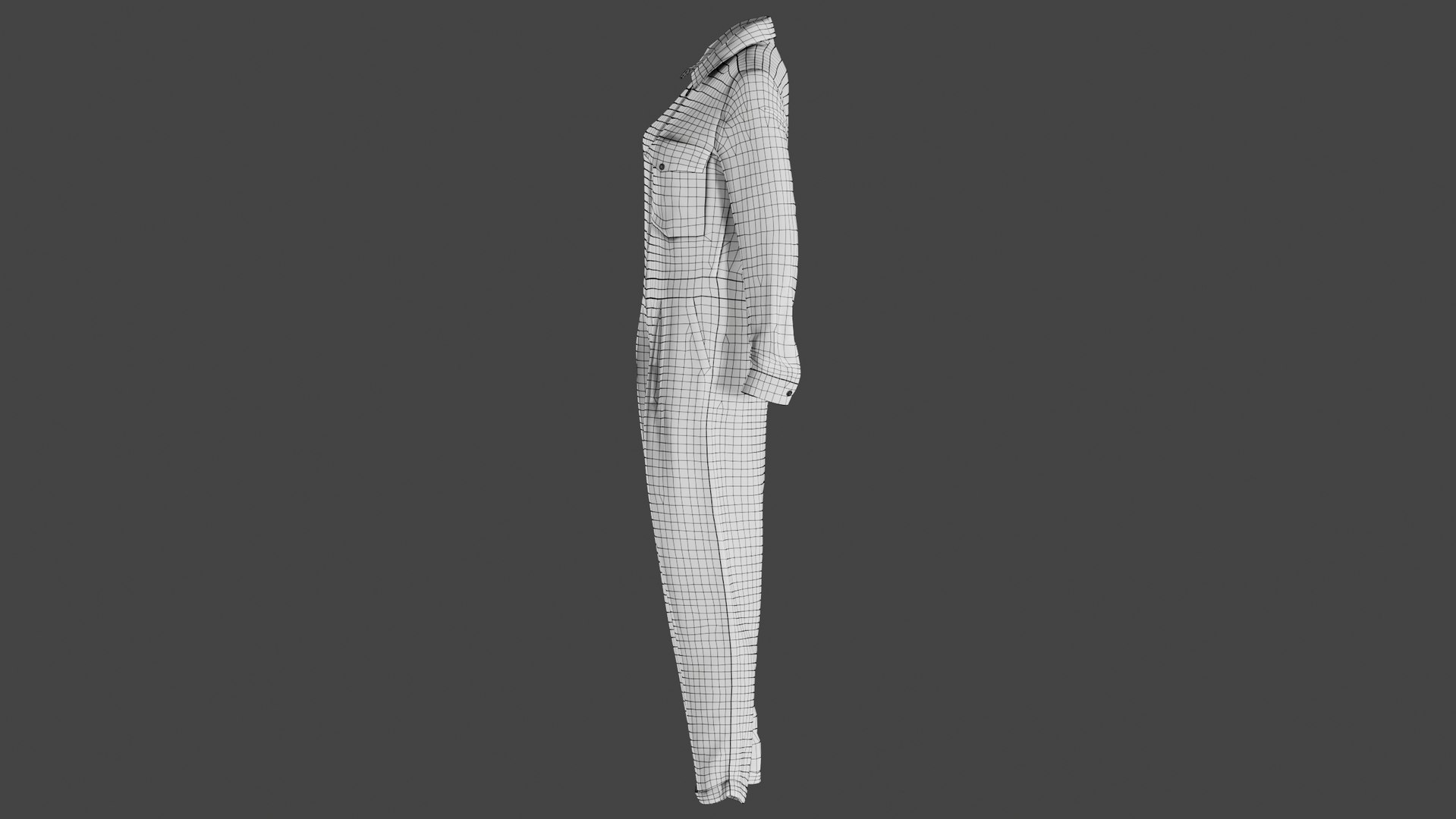 Mesh women s overalls 3D - TurboSquid 1613080