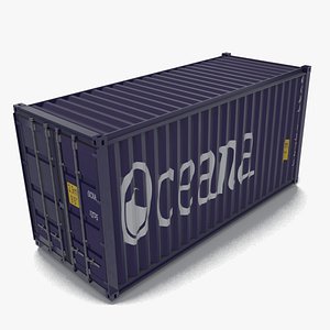 New 20 foot shipping container 3D model
