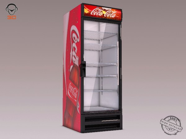3dsmax coca-cola refrigerator