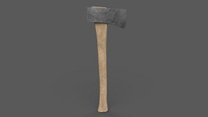 Old Axe Game Ready PBR Metallic 3D model