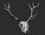 skull horns deer 3D model
