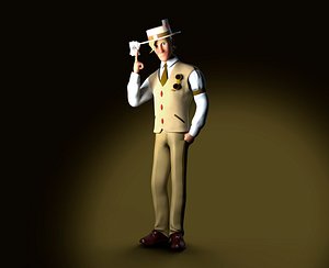 Magician character rigg 3D model