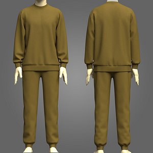 3D Mens Sweatshirt And Jogger 3d Model model