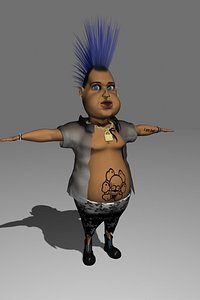 punk man 3d max