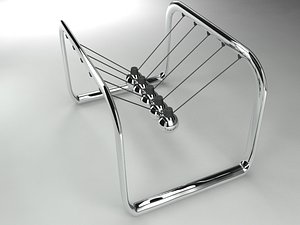 newton cradle 3d model
