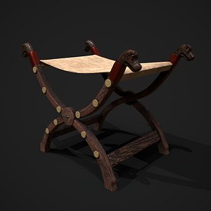 3D Viking Stool model