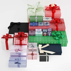 3D model Colourful gift box