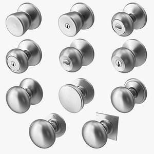 Door Knob Steel Set Collection V01