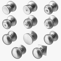 Door Knob Steel Set Collection V01