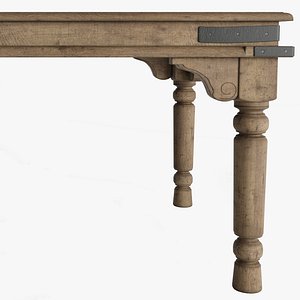 3d dining table rectangular model