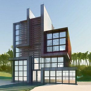 Modern Building 16 model