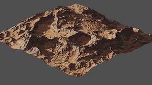 3D 8K Planet Crater Landscape 4