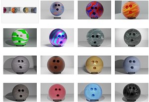 premium bowling ball 15 3D