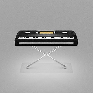 Simple Black-Coloured Keyboard Instrumental with Metalled Speaker
