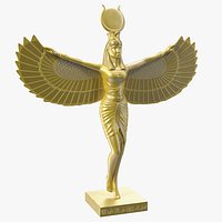 Golden Statue of Isis Ancient Egyptian Goddess