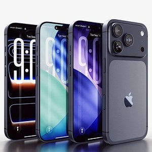 3D iPhone 17 Pro Deep Blue