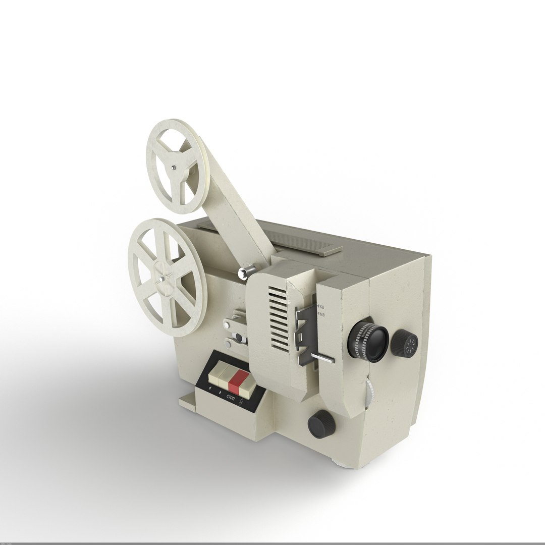 Film projector 3D model https://p.turbosquid.com/ts-thumb/AX/PMzkiR/2r/10083/jpg/1746181763/1920x1080/fit_q87/c4c2ddfbce44114372083fef1c06abaca626e8d3/10083.jpg