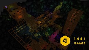 wooden construction pack 3D