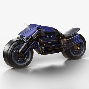 Futuristic Muscle Motorcycle - Andromeda Bike 3D model