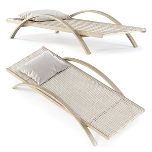3D Isabel rattan sunbed IS15 by Bpoint Design