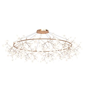 3D Nordic Modern Branch Chandelier  Firefly Lamp  Round Indoor LED Hanging model
