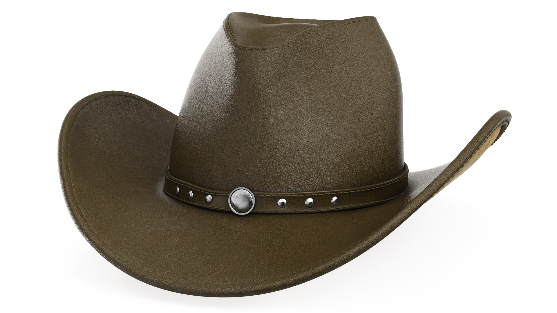 3D Leather Western Cowboy Hat - TurboSquid 2162312