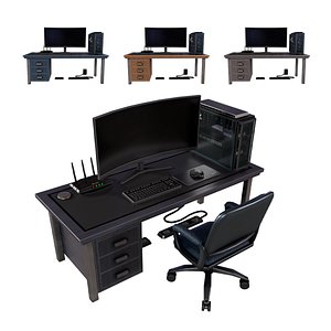 Desk PC 3D model