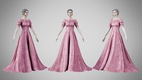 Dress 50 Dusty Rose Velvet With Design